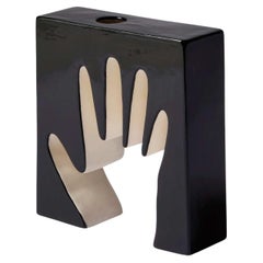 Luisa Parisi Black & White Impronta - Mano Vase For Cassina