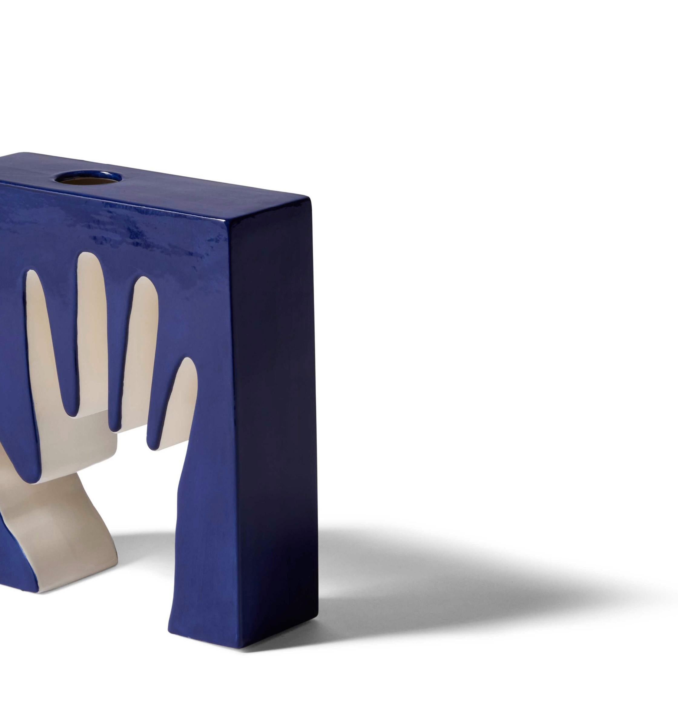 Luisa Parisi Vaso Impronta - Mano blu e bianco per Cassina In condizioni Nuovo in vendita a Barcelona, Barcelona