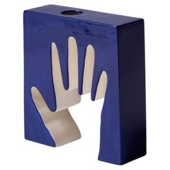 Luisa Parisi Florero Impronta - Mano Azul y Blanco Para Cassina