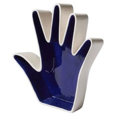 Luisa Parisi Impronta Azul Y Blanca - Bandeja De Alfileres Mano Para Cassina
