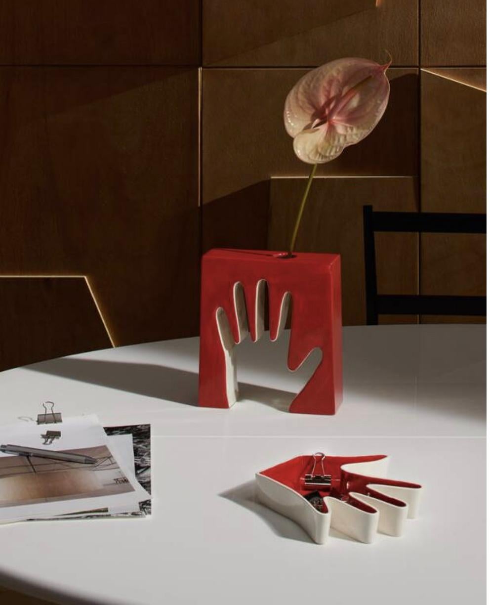 Luisa Parisi Impronta rossa e bianca - Pin Tray Mano For Cassina In condizioni Nuovo in vendita a Barcelona, Barcelona