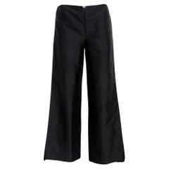 Luisa Spagnoli Black Silk Elegant Pants 2000s