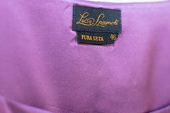 Luisa Spagnoli Eleganter lila und schwarzer Seidenanzug