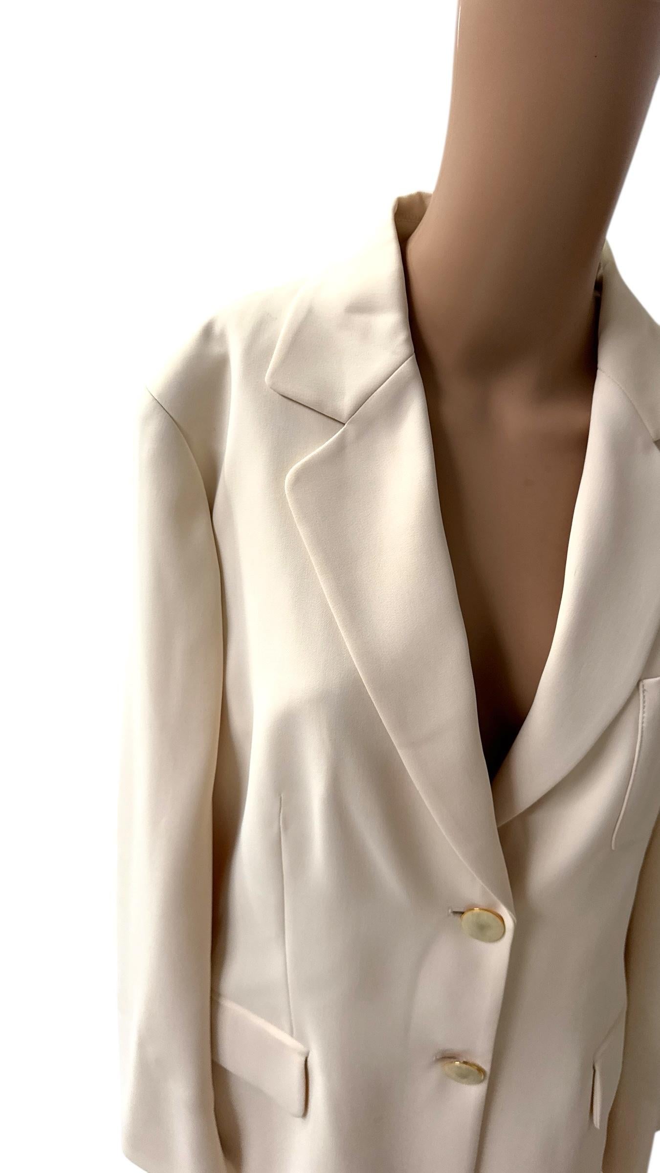 Luisa Spagnoli Ivory  Tailored Skirt Suit - We pay for import duty! in vendita 5
