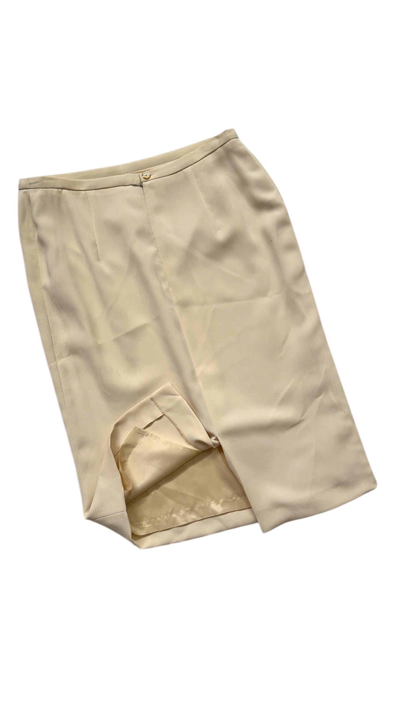 Luisa Spagnoli Ivory  Tailored Skirt Suit - We pay for import duty! in vendita 7