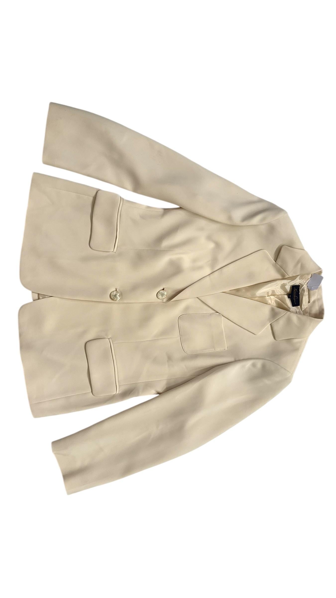 Luisa Spagnoli Ivory  Tailored Skirt Suit - We pay for import duty! in vendita 10