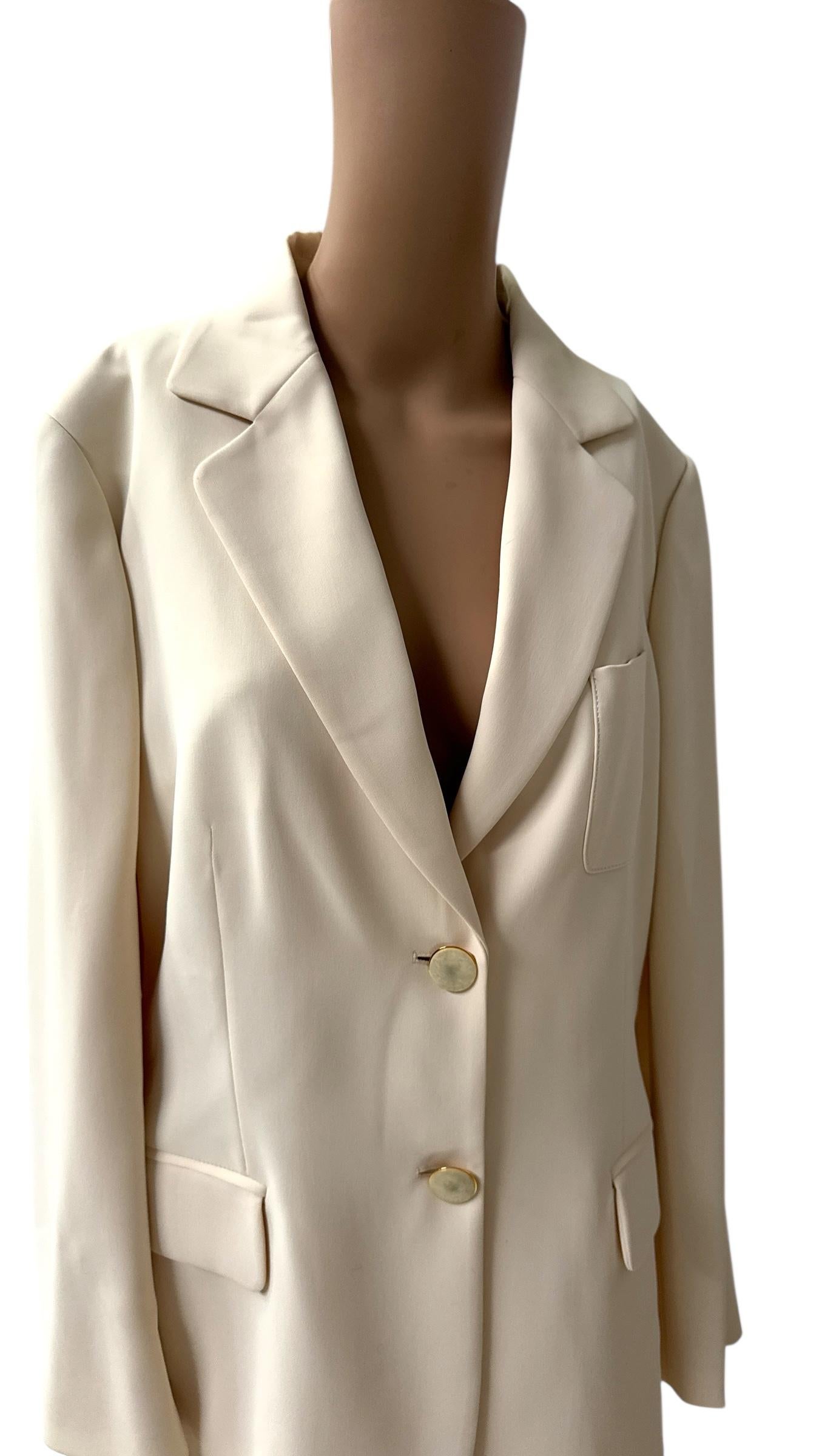 Luisa Spagnoli Ivory  Tailored Skirt Suit - We pay for import duty! in vendita 3