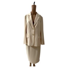 Luisa Spagnoli Ivory  Tailored Skirt Suit - We pay for import duty!