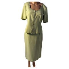 Luisa Spagnoli Conjunto de Seda Adornado Verde Pistacho ES 44