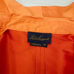 Luisa Spagnoli orange silk trouser suit vintage 2000s