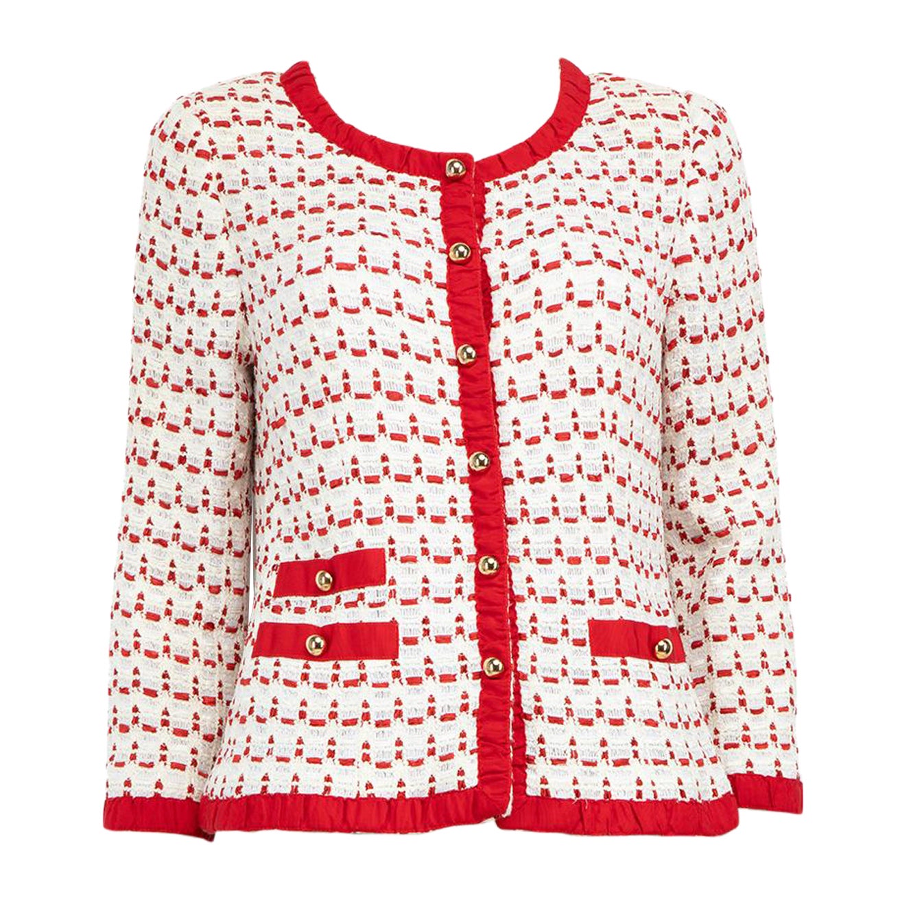 Luisa Spagnoli Blazer estampado de tweed Talla L