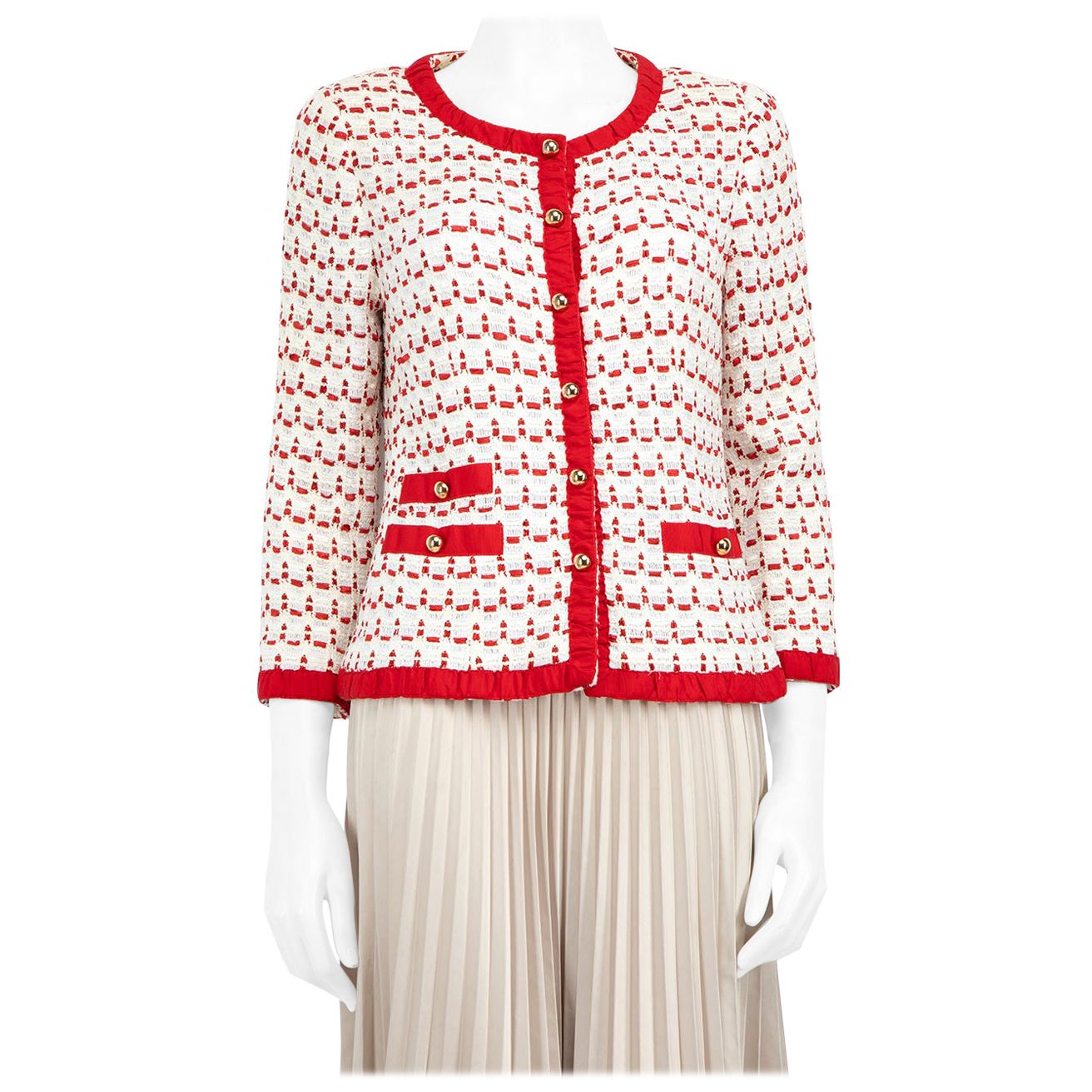 Luisa Spagnoli Tweed Patterned Blazer Size L