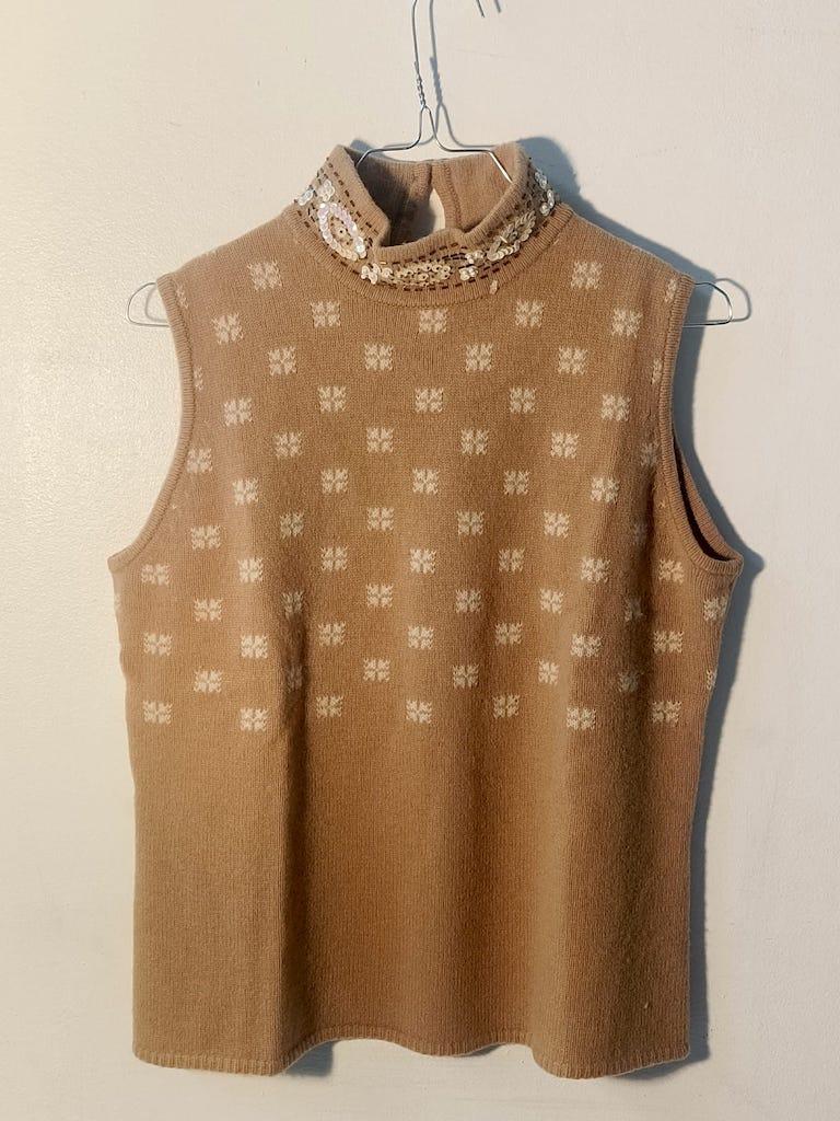 Luisa Spagnoli Vintage Beaded Wool Twin Set, Italy, circa 1980 For Sale 8