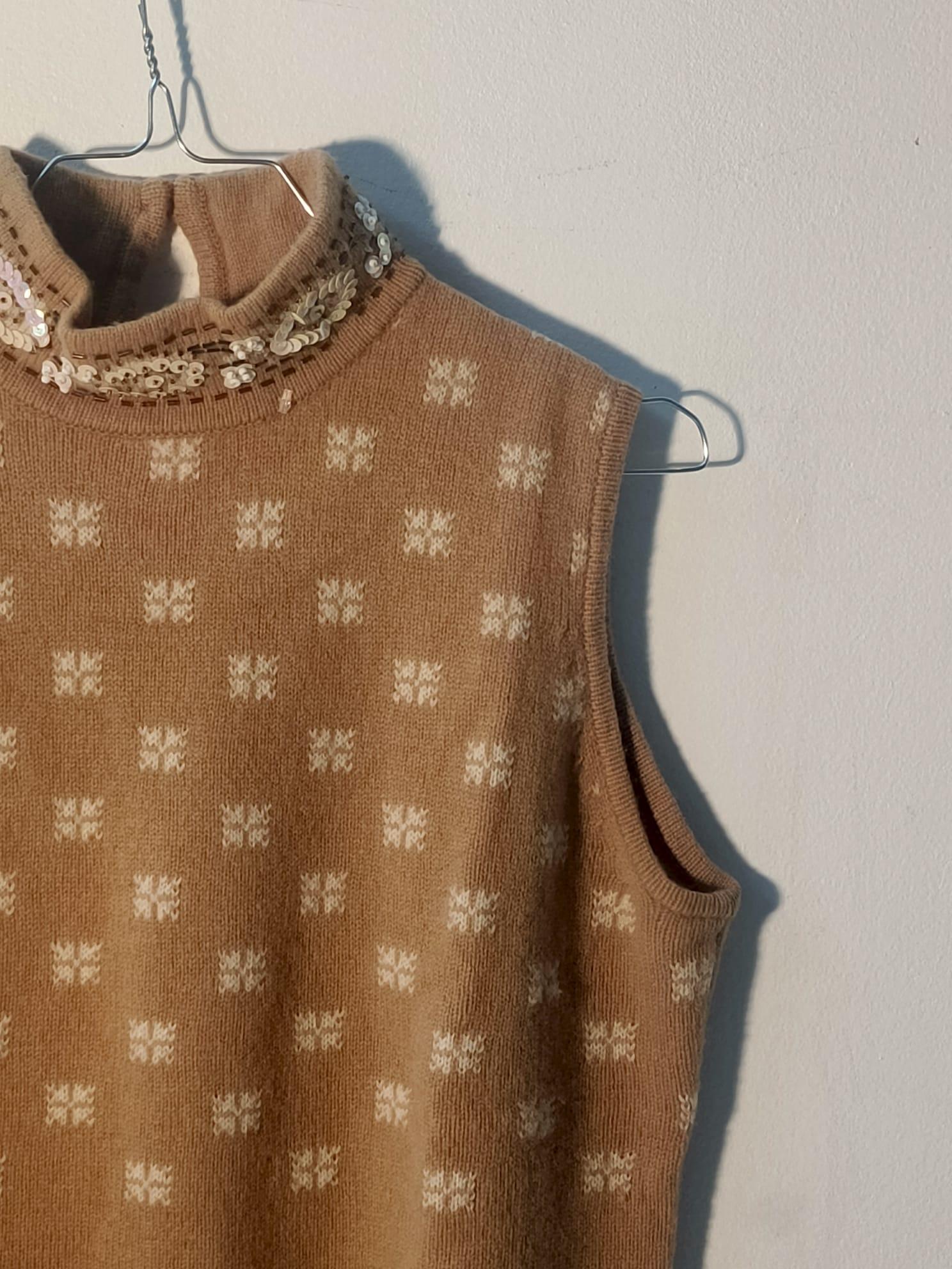 Luisa Spagnoli Vintage Beaded Wool Twin Set, Italy, circa 1980 For Sale 10