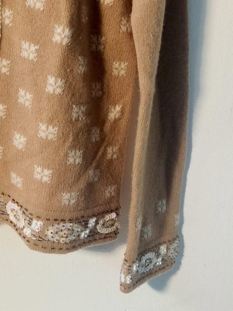 Luisa Spagnoli Vintage Beaded Wool Twin Set, Italy, circa 1980 For Sale 4