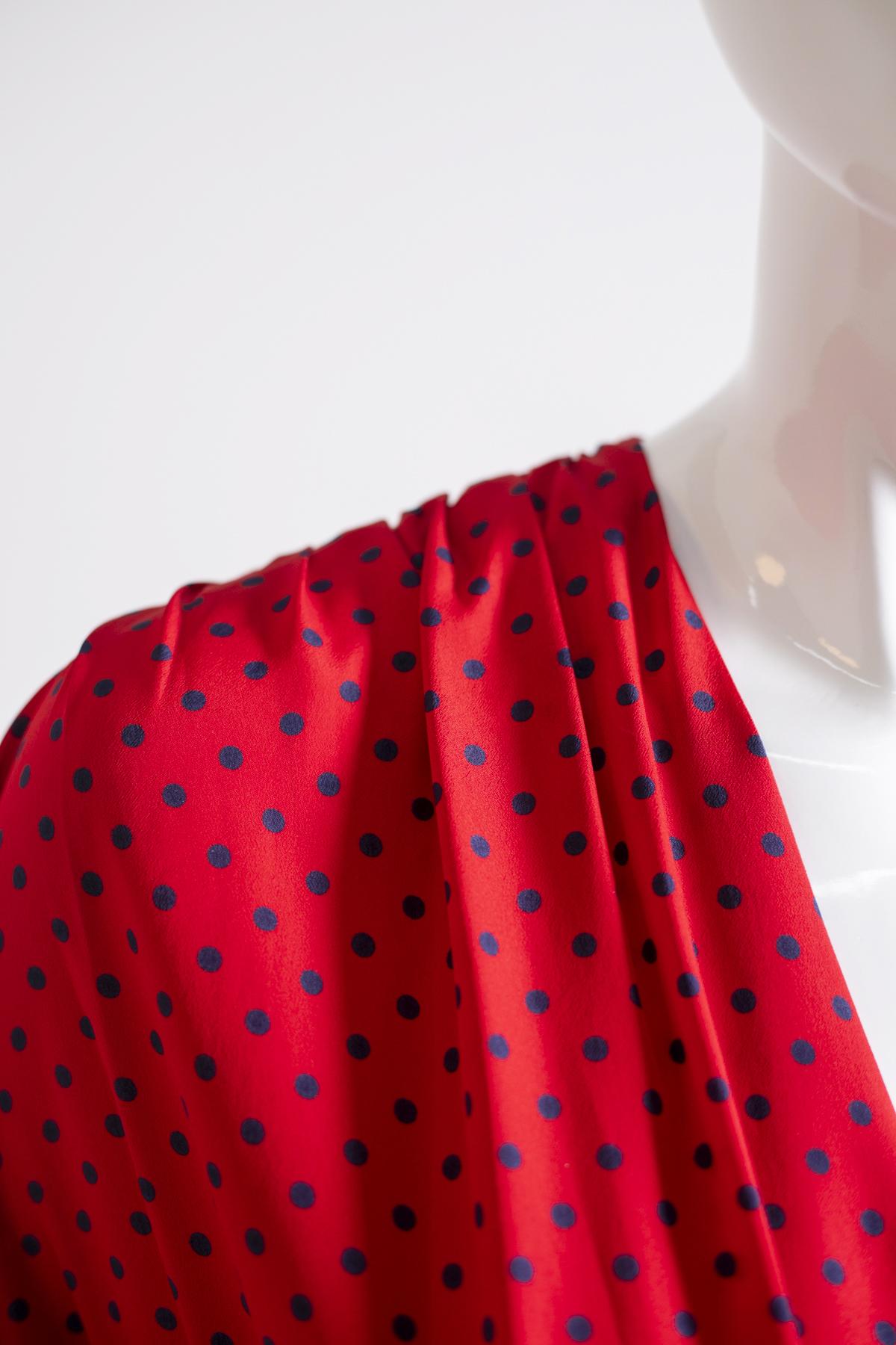 Luisa Spagnoli Rotes Vintage-Kleid im Zustand „Hervorragend“ im Angebot in Milano, IT