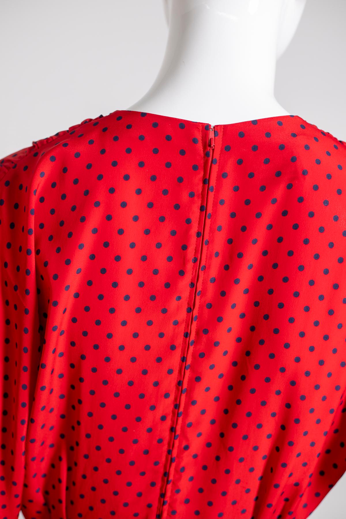 Luisa Spagnoli Rotes Vintage-Kleid im Angebot 1