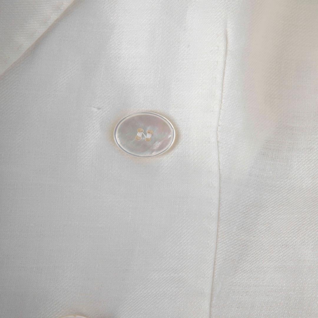 Luisa Spagnoli White Linen Blazer Size S In Good Condition In London, GB