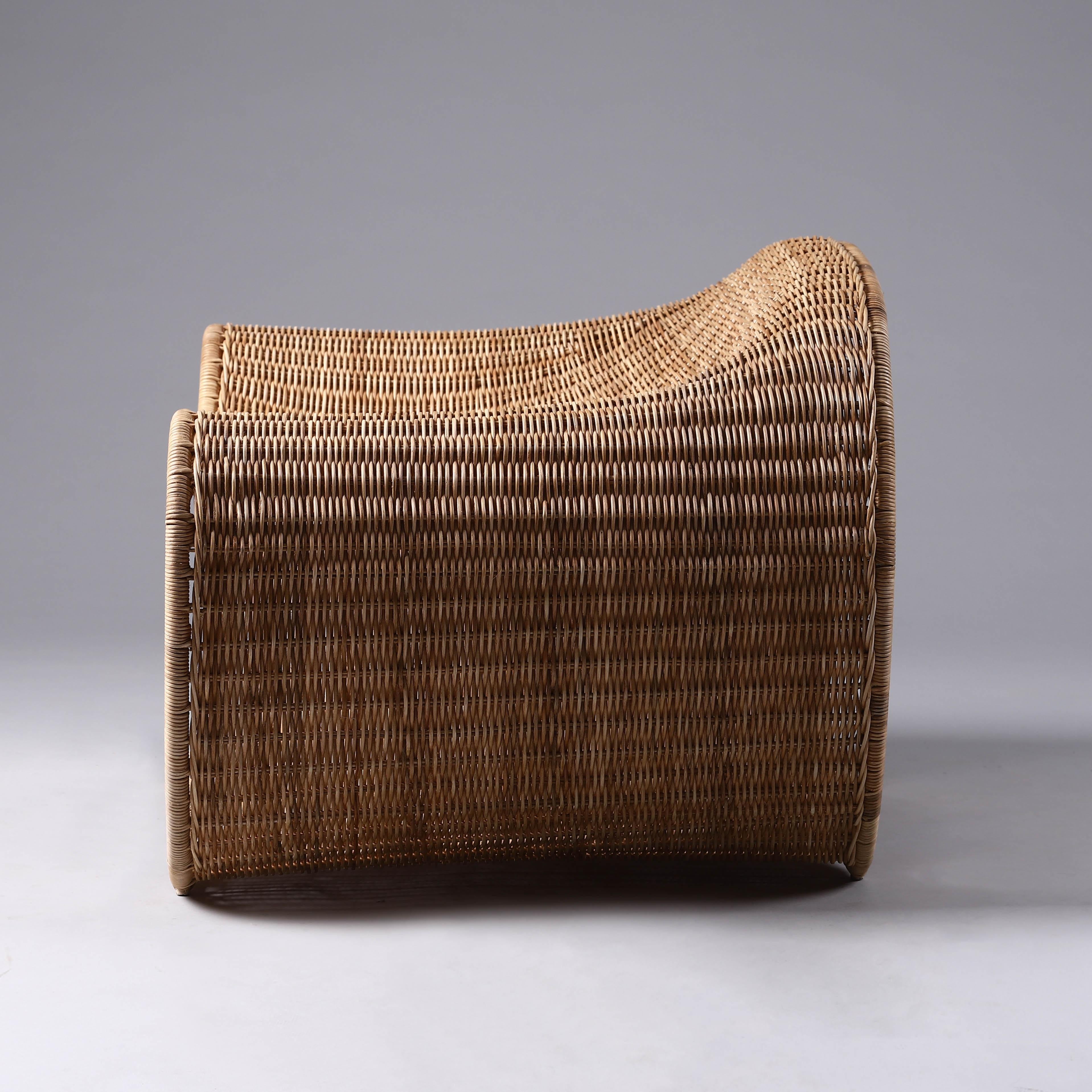 Philippine Luisa Wicker Lounge Chair For Sale