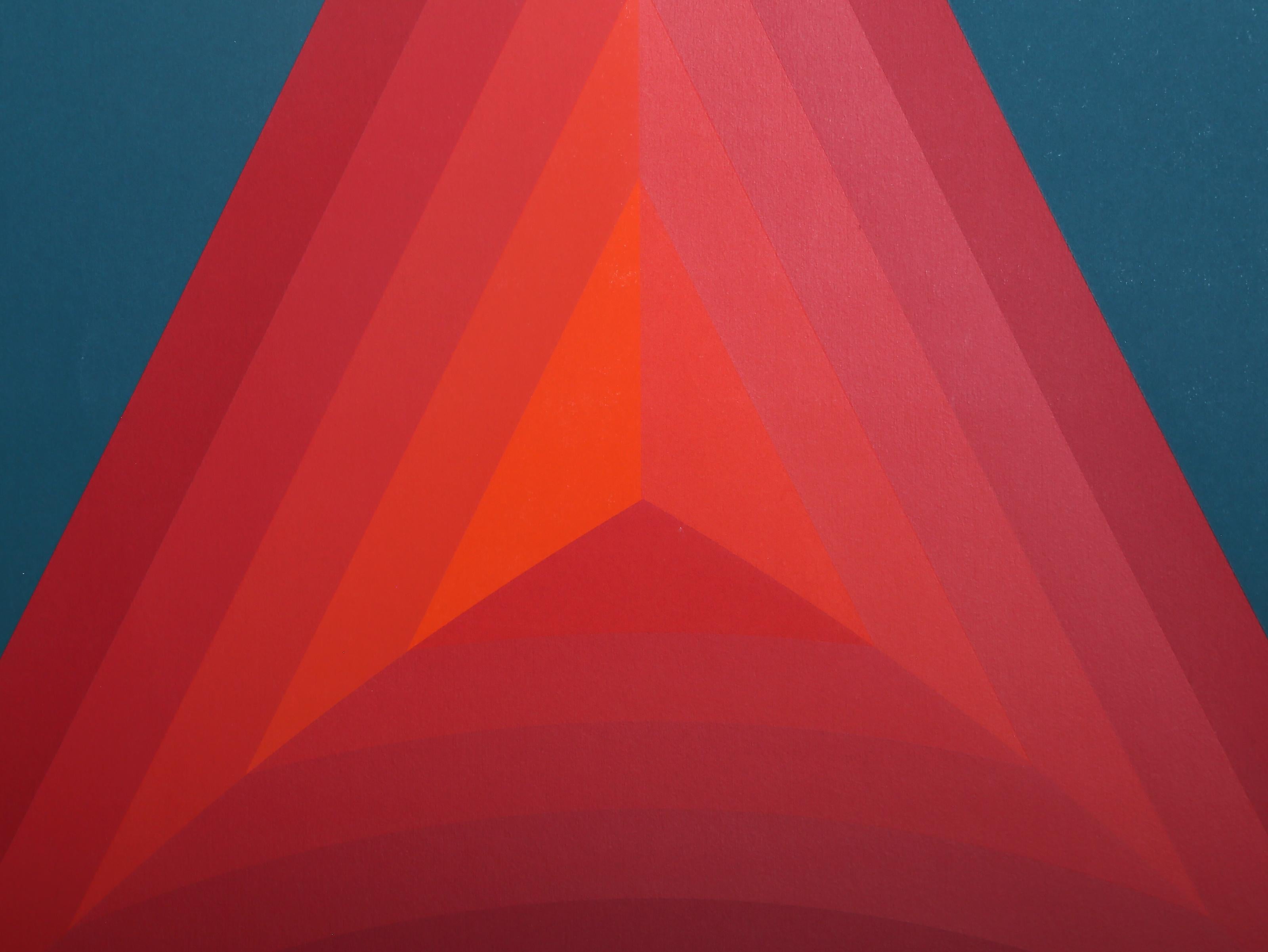 Arrow, Abstract Geometric Screenprint by Luitpold Domberger For Sale 1