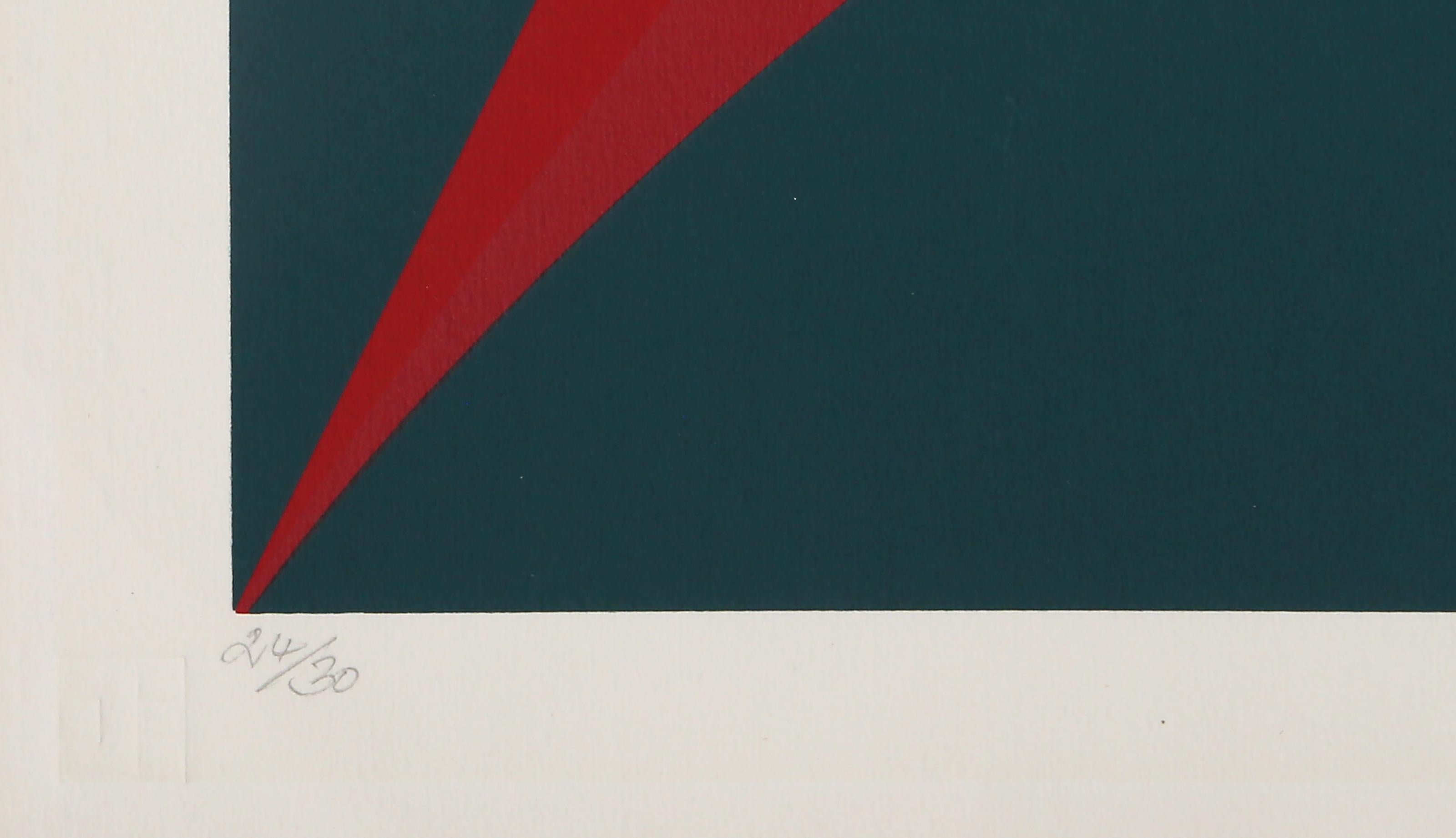 Arrow, Abstract Geometric Screenprint by Luitpold Domberger For Sale 2