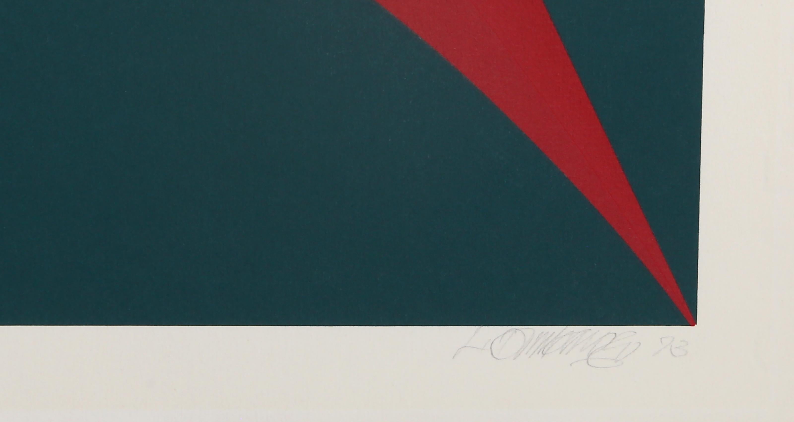 Arrow, Abstract Geometric Screenprint by Luitpold Domberger For Sale 3