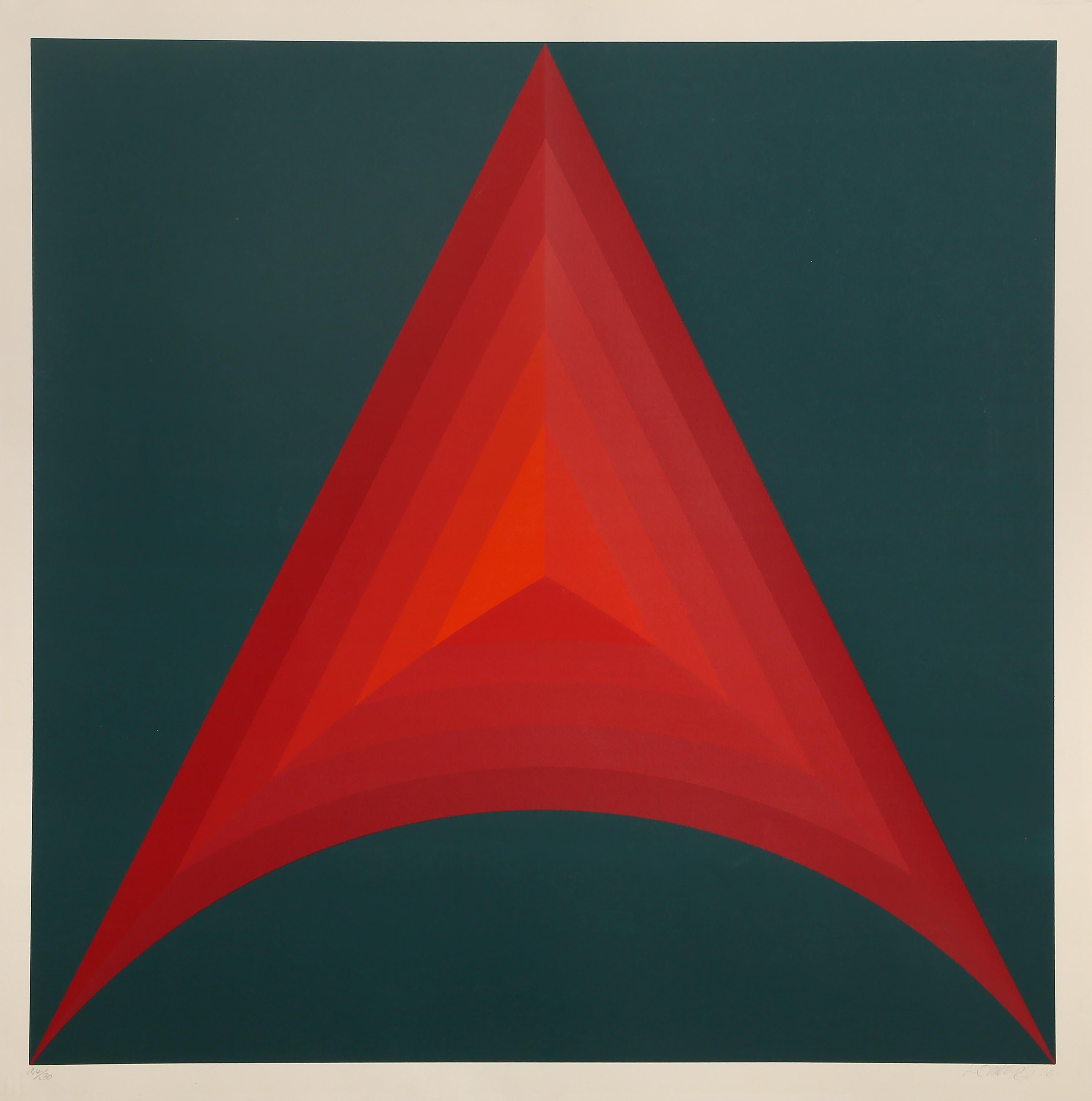 Luitpold Domberger, German (1912 - 2005) - Arrow, Year:  1973, Medium:  Screenprint on CM Fabriano, signed, numbered and dated in pencil, Edition:  24/30, Image Size:  23.5 x 23.5 inches, Size:  25.5 x 25.5 in. (64.77 x 64.77 cm), Publisher: 