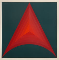 Arrow, Abstract Geometric Screenprint by Luitpold Domberger