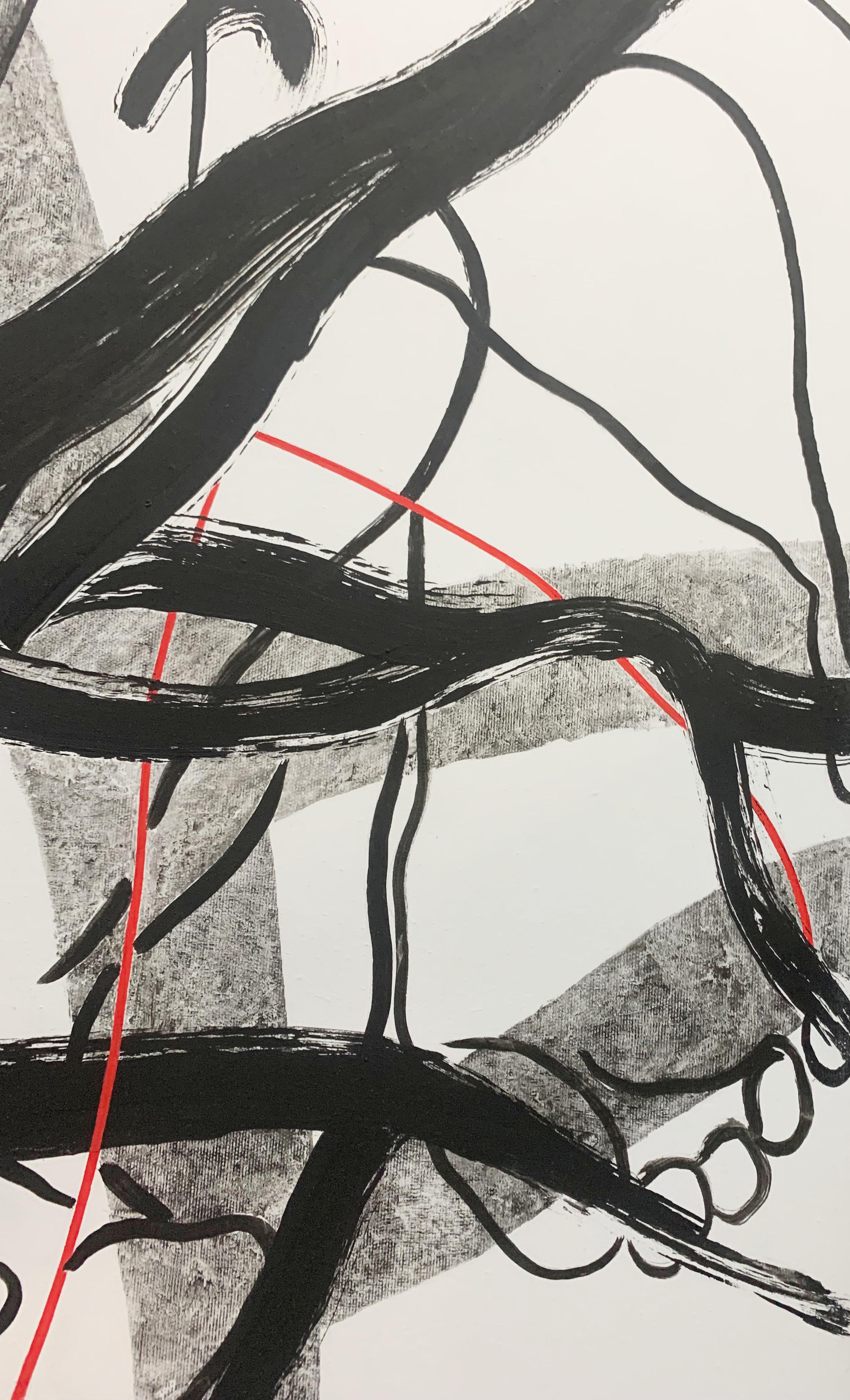 Permeabilidad. Siglo XXI, Joven artista, Pintura en blanco y negro, Arte polaco - Painting Otro estilo de arte de Luiza Kasprzyk