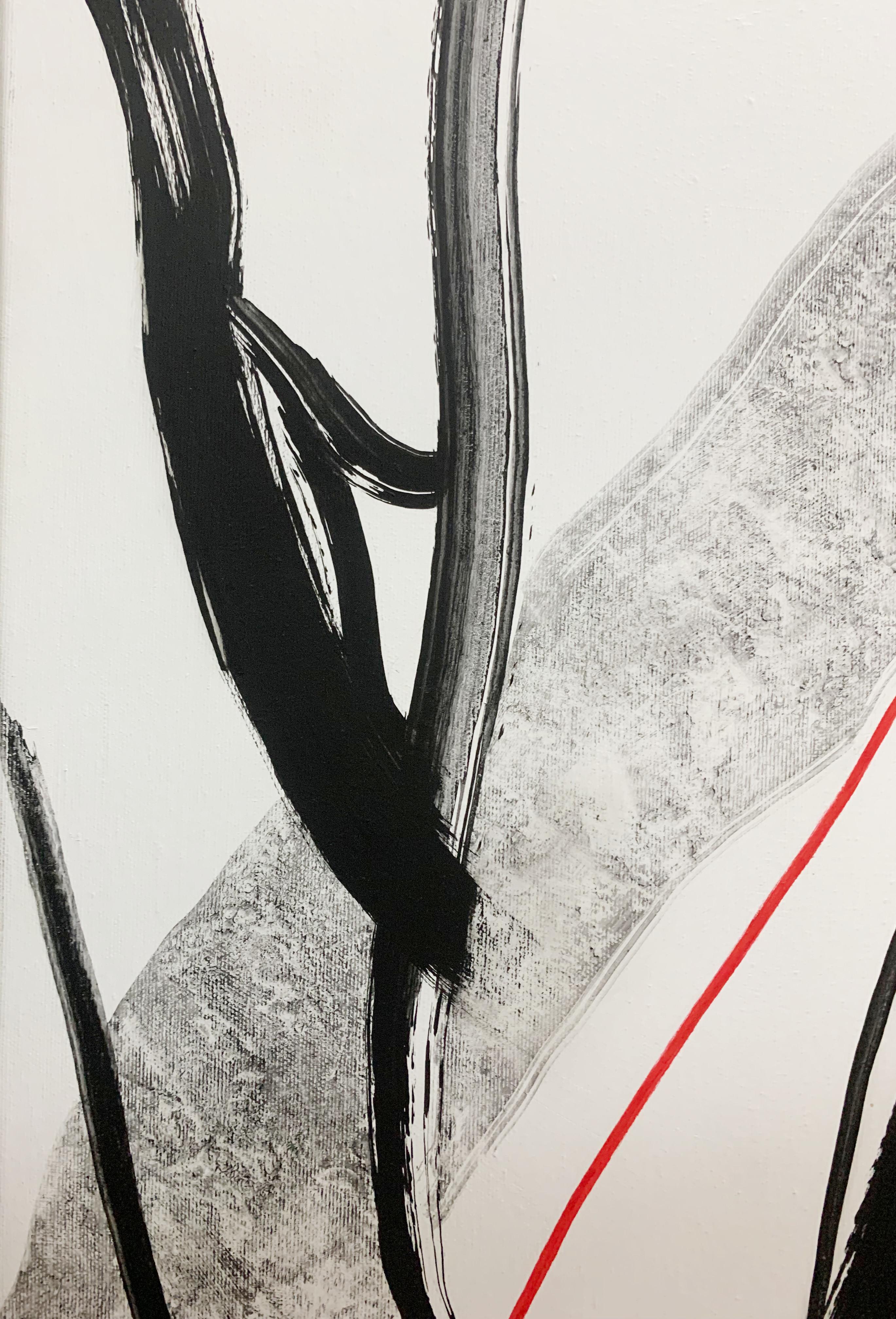 Permeabilidad. Siglo XXI, Joven artista, Pintura en blanco y negro, Arte polaco en venta 1