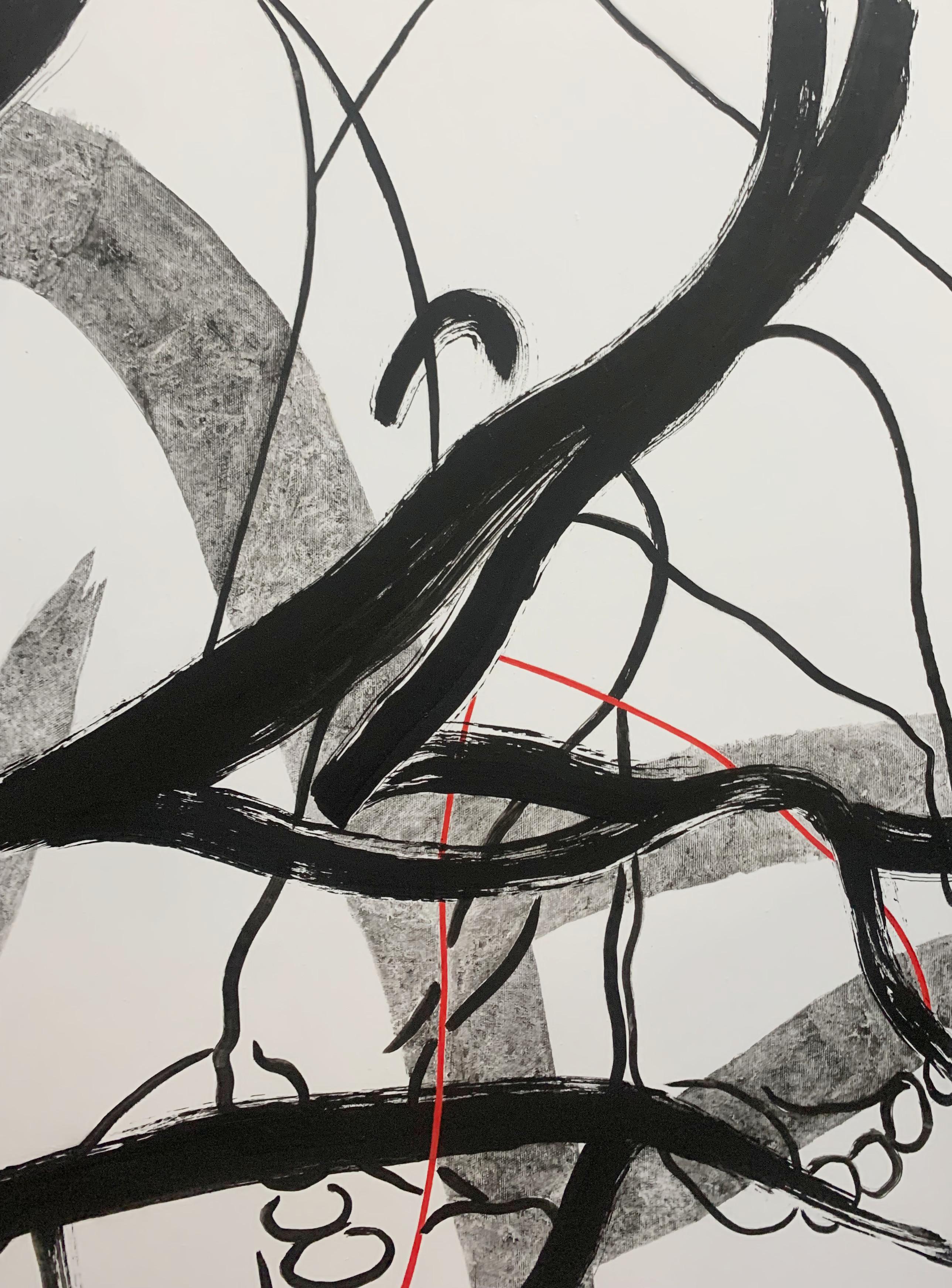 Permeabilidad. Siglo XXI, Joven artista, Pintura en blanco y negro, Arte polaco en venta 2