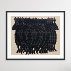 EVY - Young artist, Figurative print Linocut Black & white, Polish art