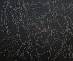 Rivelazione - Giovane artista, Stampa figurativa, Linocut, Bianco e nero