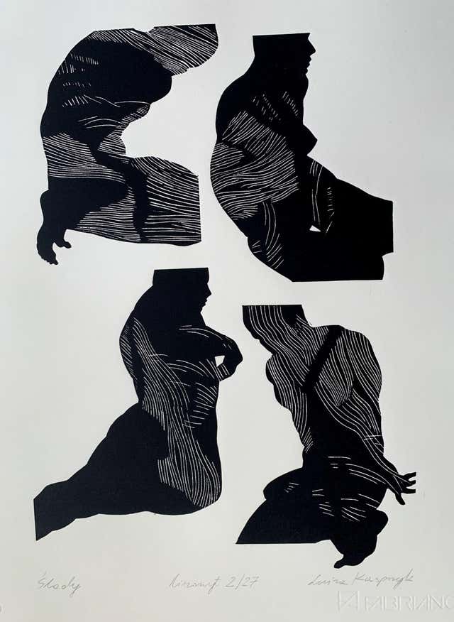 Luiza Kasprzyk – Traces – junger Künstler, figurativer Druck, Schwarz ...