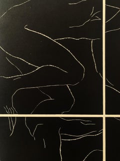 Windows. Giovane artista, Stampa figurativa, Linocut, Bianco e nero, Arte polacca