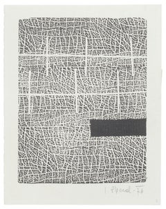 Composition - Original Woodcut on Paper by Lujze Spacal - 1976