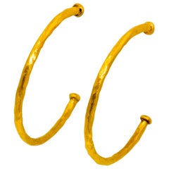 Luka Behar 24 Karat Gold Hoop Earrings