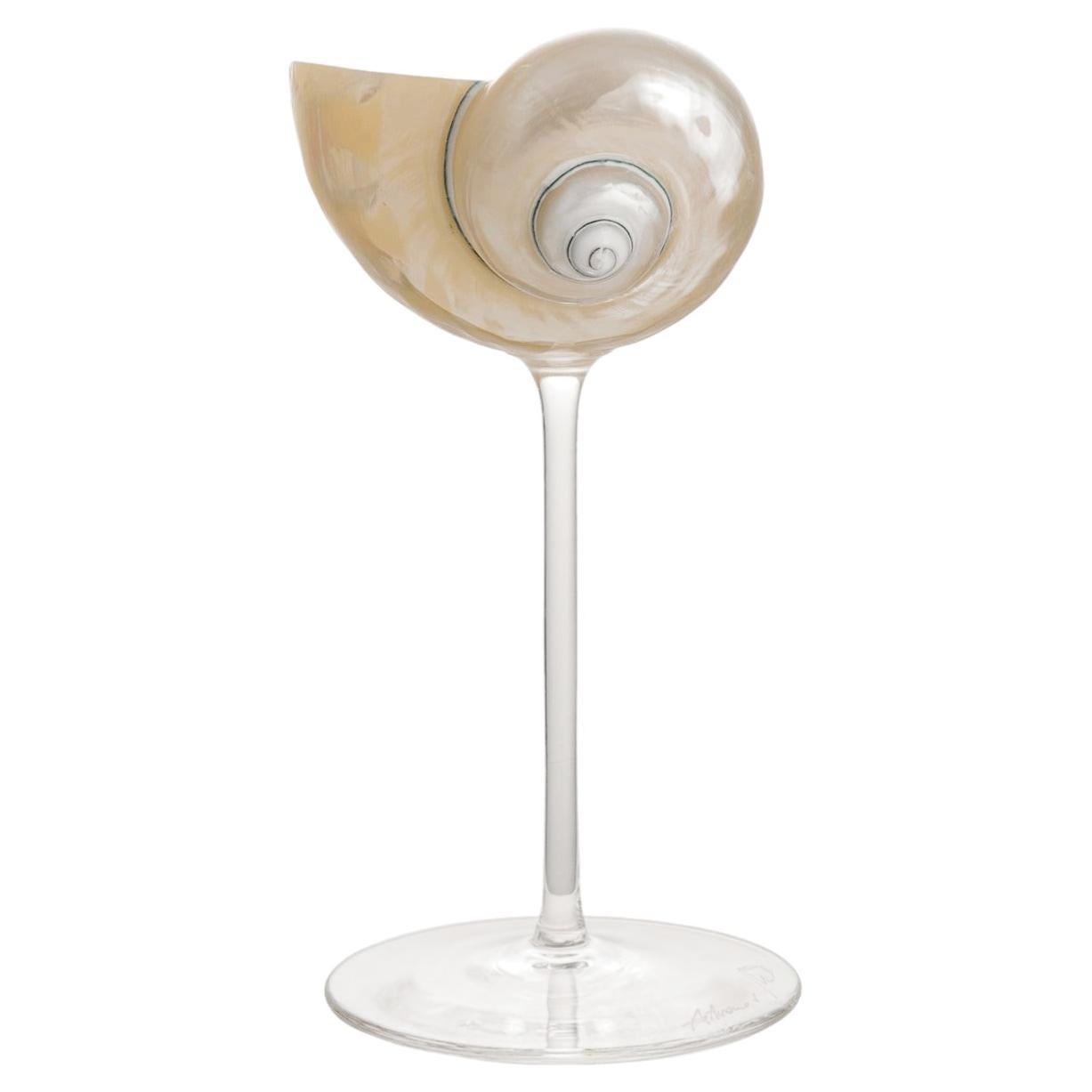 Lukáš Houdek Ariel Pearl Polished Natural Shell Glass - Tall