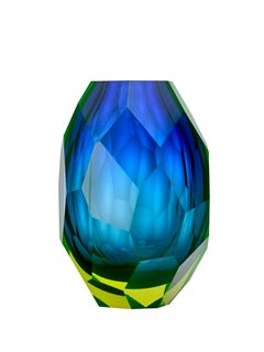 Lukáš Jabůrek, Handgeschliffene Uran-Kristallvase in limitierter Auflage - Abendstern