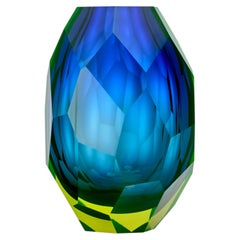 Lukáš Jabůrek, Handgeschliffene Uran-Kristallvase in limitierter Auflage - Abendstern