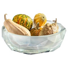 Lukáš Jabůrek Spring Mouth-Blown, Hand-Cut Crystal Glass Bowl - Lime