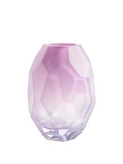Lukáš Jabůrek Spring Mouth-Blown, Hand-Cut Crystal Glass Vase - Lilac