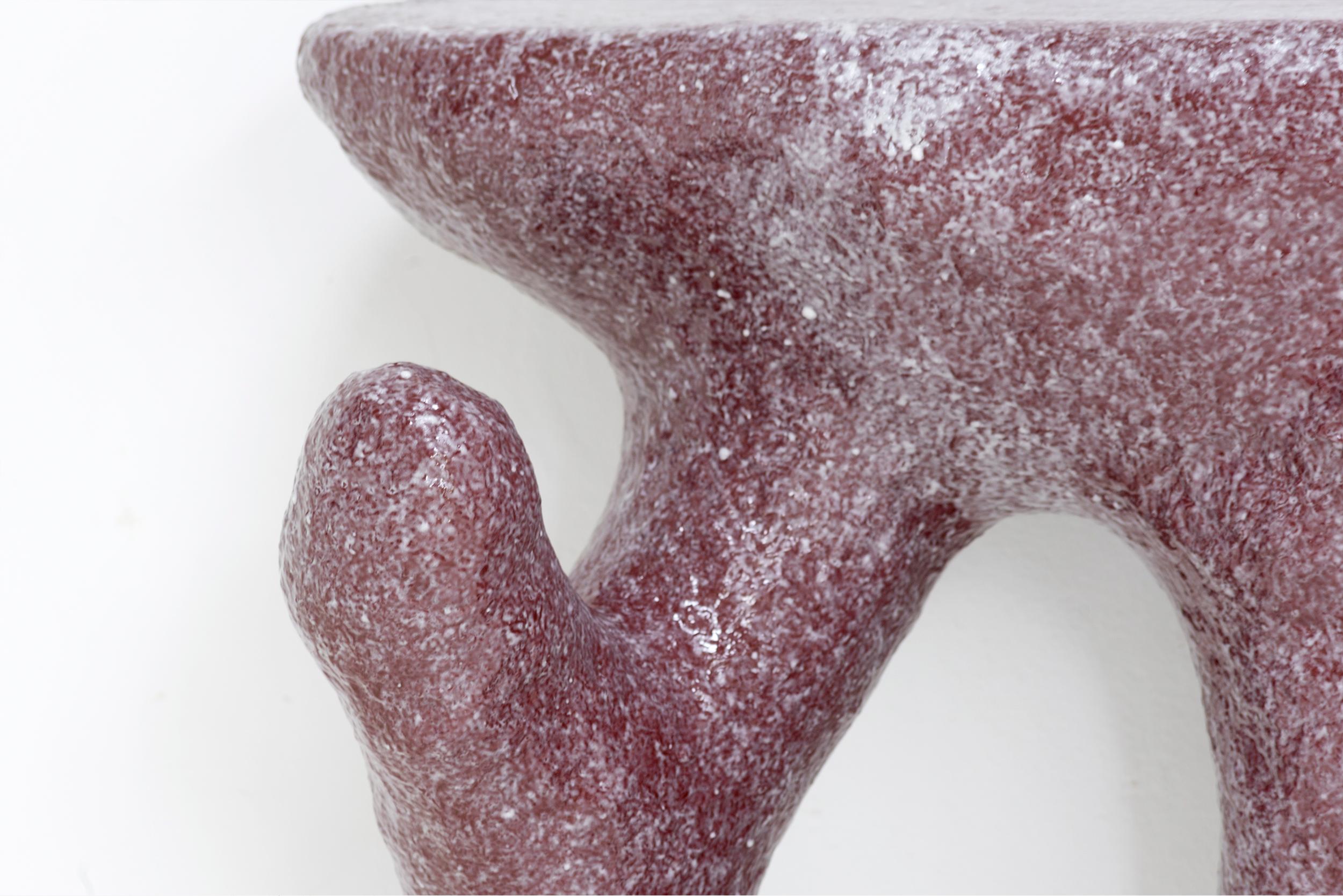 French Lukas Saint-Joigny, Pink/Red Contemporary Console, 2020, From the 'Ore' Series For Sale