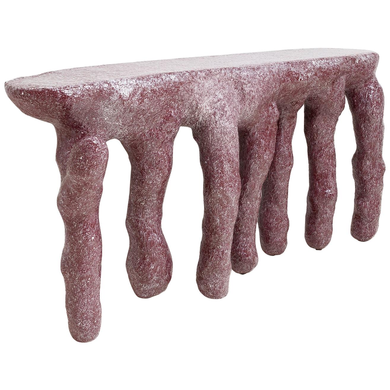 Lukas Saint-Joigny, Pink/Red Contemporary Console, 2020, From the 'Ore' Series