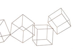 Baile De Cubos II - 21. Jahrhundert, Zeitgenössische Kunst, Abstrakte Skulptur, Eisenstäbe