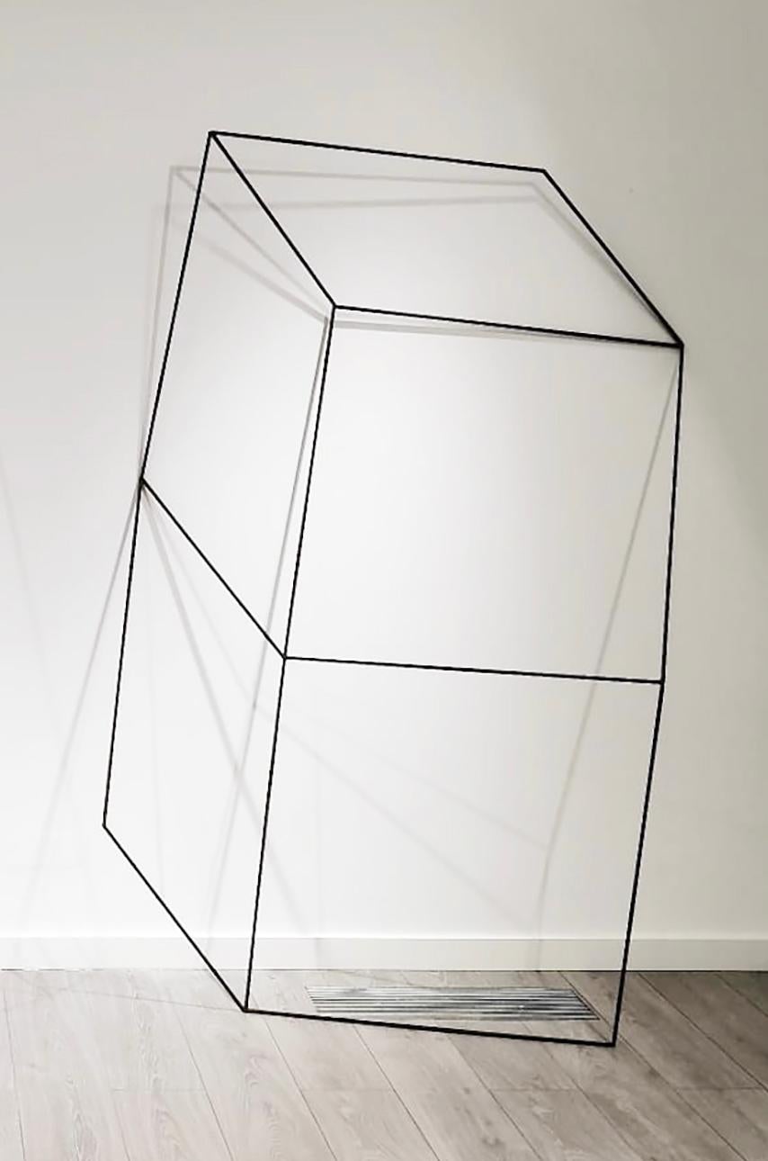 Ilusin (Diptychon) – 21. Jahrhundert, Zeitgenössische Kunst, Abstrakte Skulptur, Eisen (Grau), Abstract Sculpture, von Lukas Ulmi