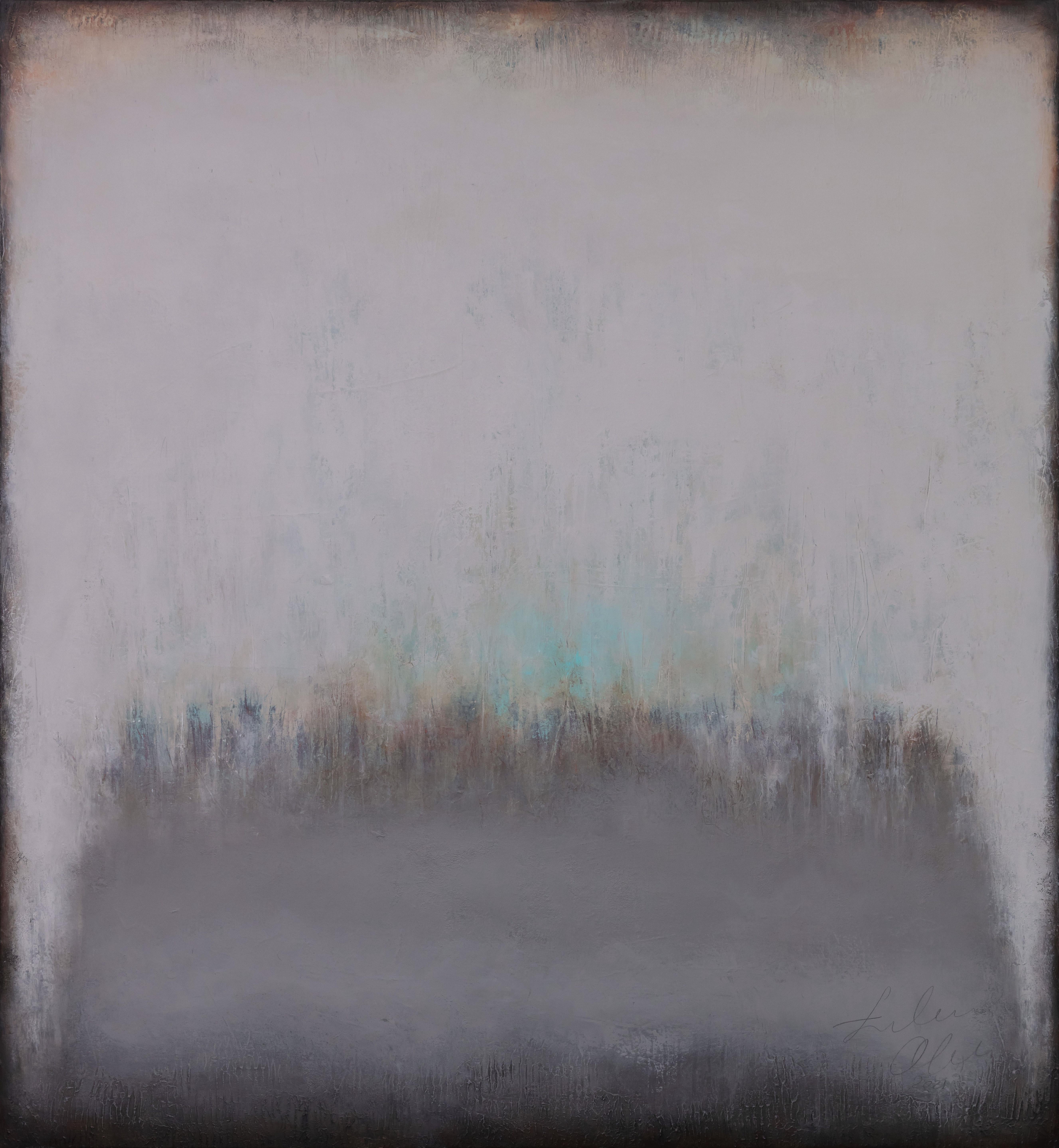 Lukasz Olek Abstract Painting – Hounds of Winter (Abstrak, zeitgenössisch, minimalistisch)