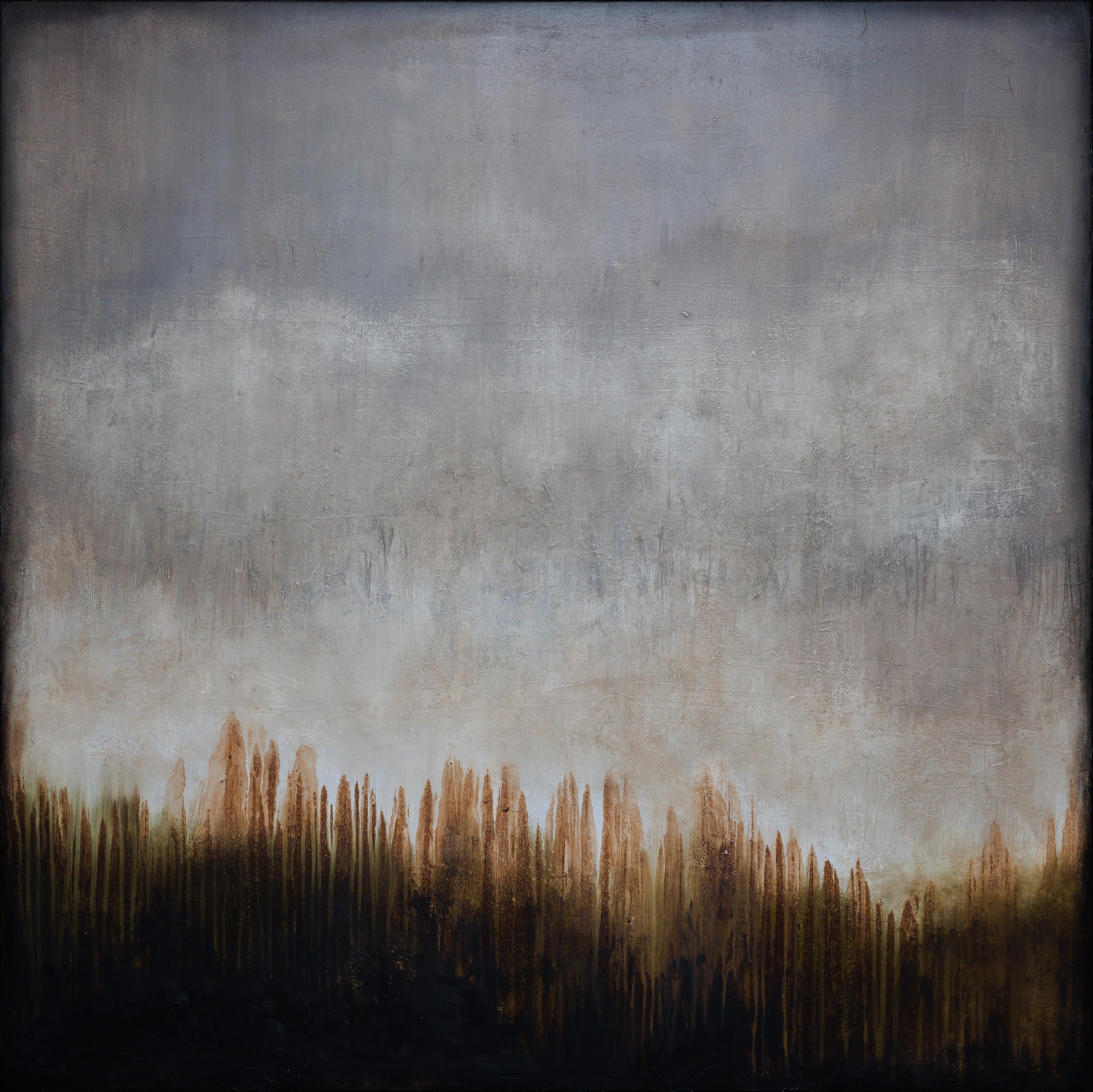 Lukasz Olek Abstract Painting – Nachtkämpfe (Abstrak, zeitgenössisch, minimalistisch)