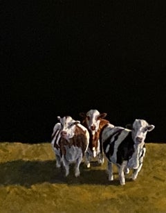 Bellezze bovine  Realista, Luce/ombra  Pittura a olio 20 "x16"  Paesaggio