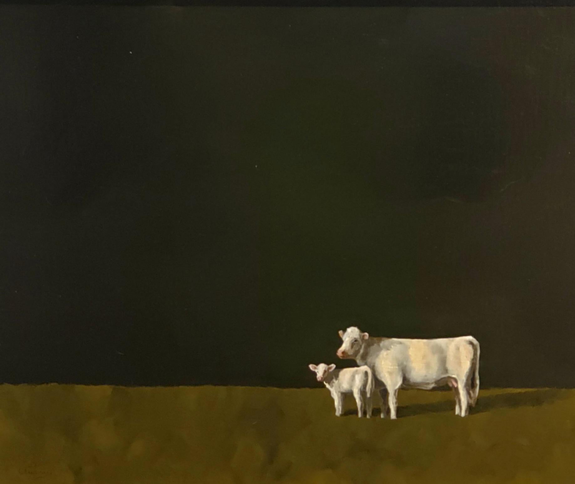 Luke Autrey Landscape Painting - Ovejas Grandes, Livestock, Realism, Texas Artist,  Realist, Texas Ranch